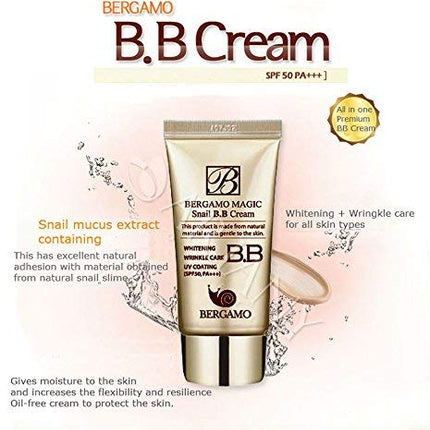 Bergamo] Magic Snail BB Cream 50ml /Intense Care Wrinkle Care Sunblock/Korean Cosmetics