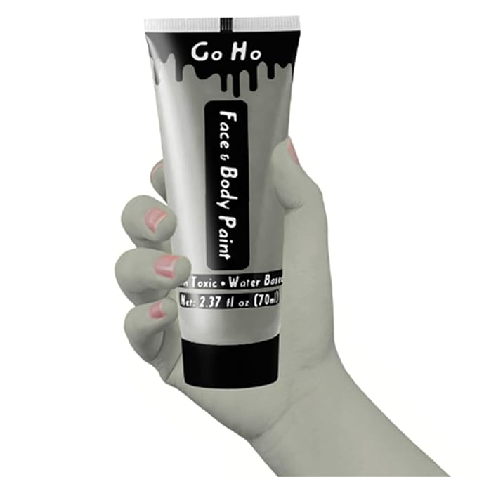 Go Ho Zombie Makeup Face Body Paint Washable(2.37 oz),Water Based Cream Face Paint,Vampire Zombie Full Body Paint for SFX Cosplay Costumes Festivals Halloween Makeup