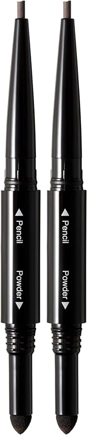 Arches & Halos 2-In-1 Defining Eyebrow Pencil And Powder - Shapes And Fills Sparse Brows For Natural Look - Soft Textured Powder Formula - Dual Ended With Spoolie Brush - Neutral Brown - 0.017 Oz