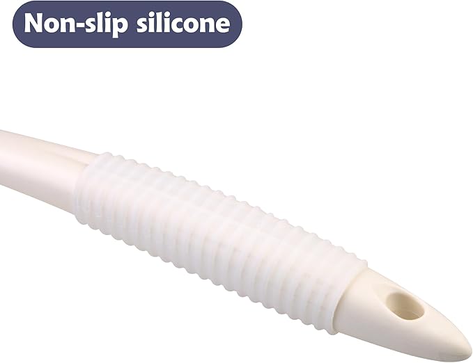 BEDELITE Back Bath Brush Long Handle for Shower of 2 - Soft Shower Brush for Men & Women,Back Brush Scrubber - 16.4" Long Skin Exfoliator for Body Bath Scrubber（2 Pack, Pink & Ivory）