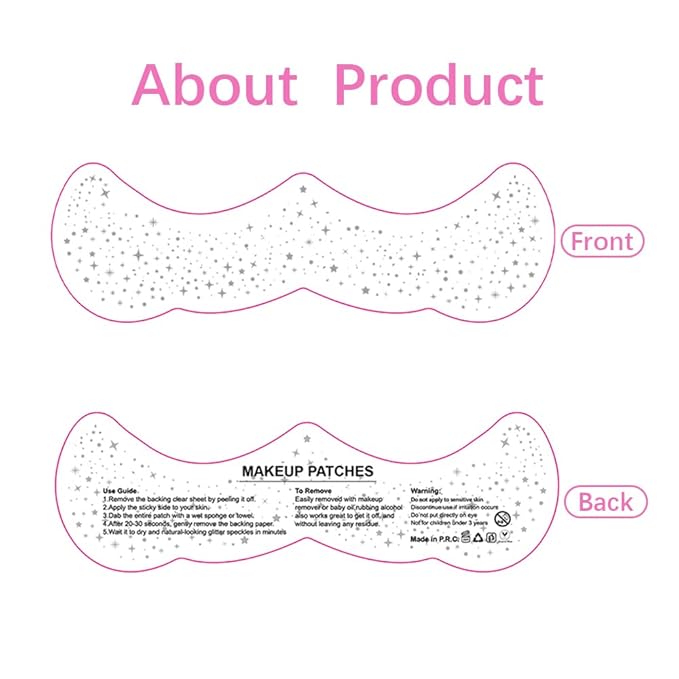 Face Makeup Patches, 12 Sheet Glitter Freckles Face Tattoo,Waterproof Faux Freckles,Temporary Face Freckles For Women & Girl