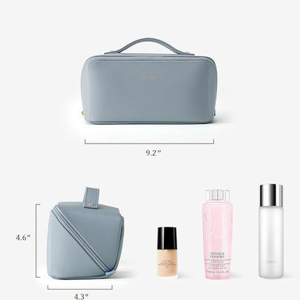 EACHY Travel Makeup Bag,Large Capacity Cosmetic Bags for Women,Waterproof Portable Pouch Open Flat Toiletry Bag Pattern Makeup Bag