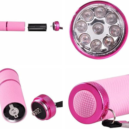 Meitawilltion Handheld UV Light for Gel Nails,9 LED Small Glow Nail Lamp,Mini U V Nail Dryer,Portable Flashlight for Nail Art Decoration DIY at Home-Green