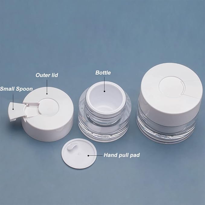 Refillable Cosmetic Travel Containers For Creams And Liquids-Sized Cosmetic Containers - Perfect for Your Next Adventure