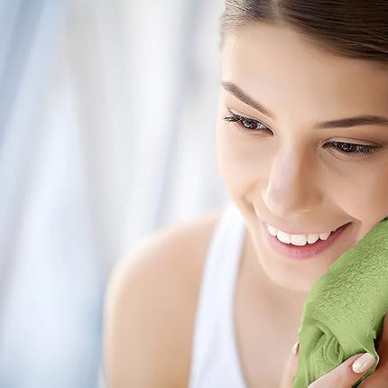 Softolle 100% Cotton Washcloths 60 Pack (12x12 Inches) Soft, Highly Absorbent Washcloth, Face Towels, Wash Cloths for Face, Ring Spun, Bulk Pack (Sage Green)