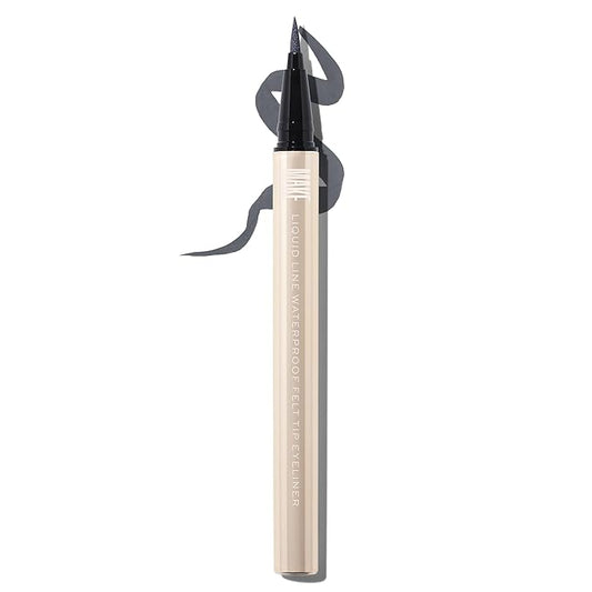 MAKE Beauty Liquid Line Waterproof Liquid Eyeliner Pen. Smudge-Proof Felt Tip for Precise Application of Lines, Wings, and Graphics. Long Lasting Eye Liner - Shade, Carbon Matter