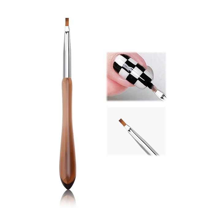 Nail Art Brushes Checkered Pen Nail Drawing Pen For Fill in Geometric Patterns, 08