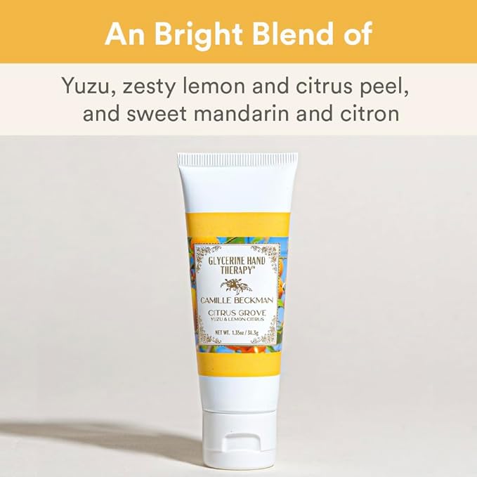 Camille Beckman Glycerine Hand Therapy Cream, Citrus Grove Scent, 1.35 Ounce