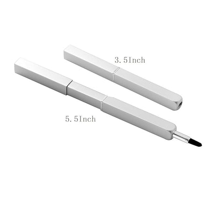 Exquisite Professional Lip Brush Applicators-Retractable Lipstick Brushes- Lipstick Gloss Makeup Brush Tool For Women and Girls (Silver)