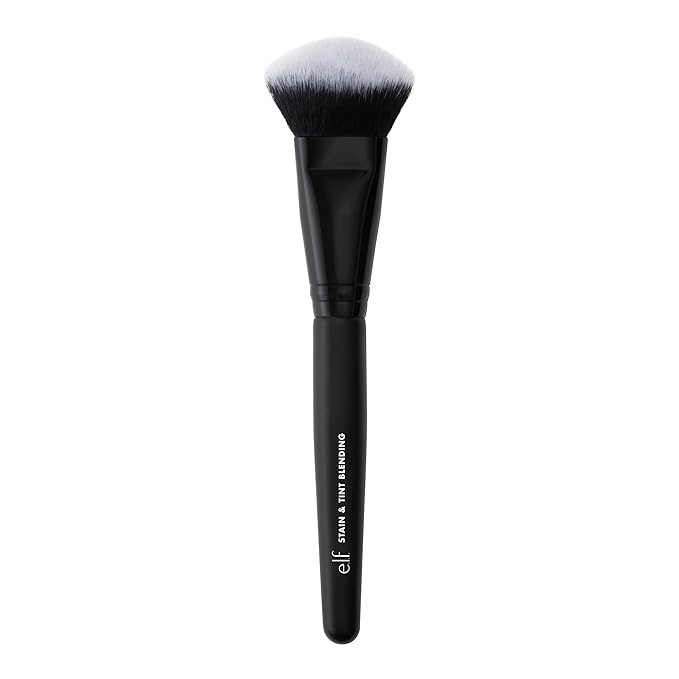 e.l.f. Stain & Tint Blending Brush, Liquid Blush Brush For Blending & Creating An Even Finish, Made With Synthetic Bristles, Vegan & Cruelty-Free