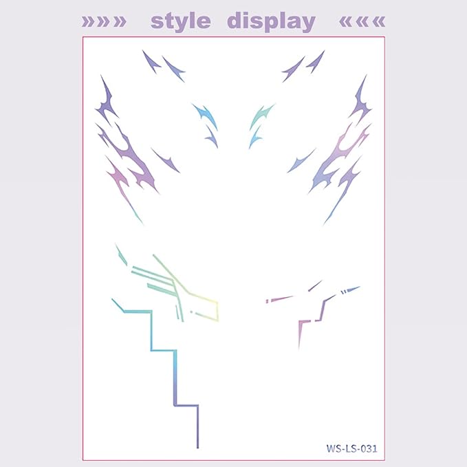 4 PCS Temporary Tattoos,Cosplay Tattoos Stickers,Cosplay Accessories for Cosplay, Halloween and Party Makeup