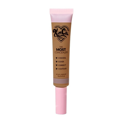 KimChiChic Beauty The Most Concealer | Full Coverage Water Resistant Multi-Use Concealer | Conceal, Correct, Contour & Highlight | Matte Satin Hybrid Finish | Brush Applicator, 0.63 oz, 15-Hazelnut