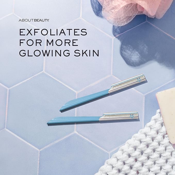 About Face Pro-Premium Facial Razors - 5 Beauty Groomers for Hair Removal, Ideal for Shaving, Exfoliating and Brow Shaping, Japanese Stainless Steel Gently Removes Facial Hair