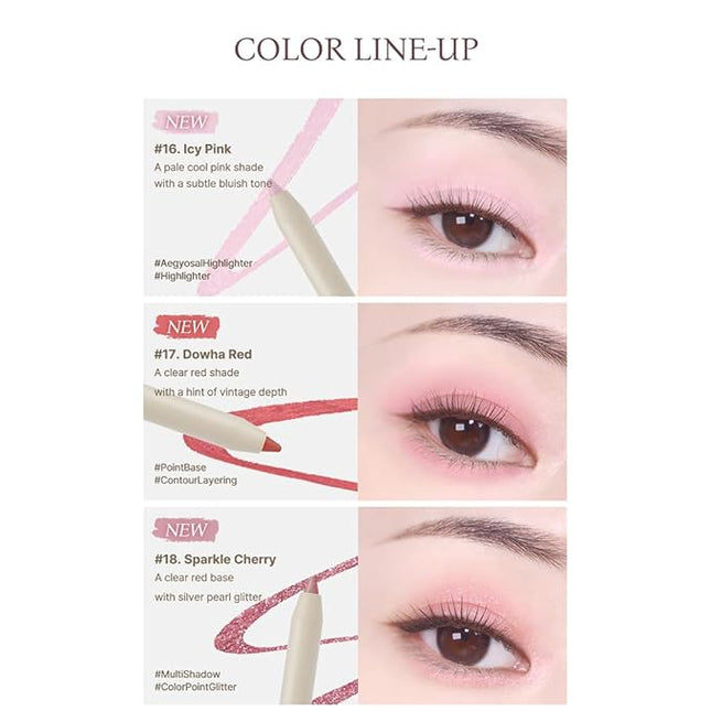 Heart Percent Dote On Mood Gel Eyeliner Pencil – Long-Lasting Waterproof Smudge Proof Smooth Retractable, Aegyo Sal Makeup, Under Eye Highlighter with Built-In Sharpener, #07. Skin Gray