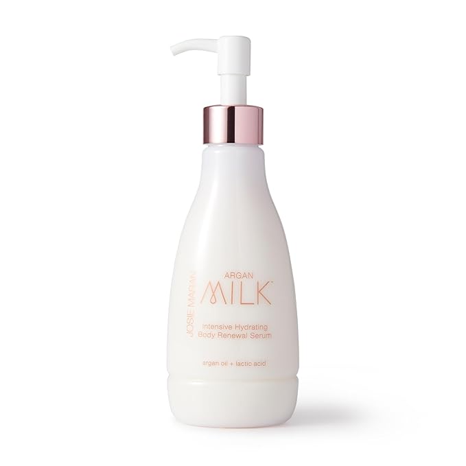 Josie Maran Argan Milk Body Serum - Nourishing Body Milk Enriched with Argan Oil to Deeply Hydrate Skin - Enriched with Pineapple Enzymes to Gently Exfoliate (13.4 Oz)