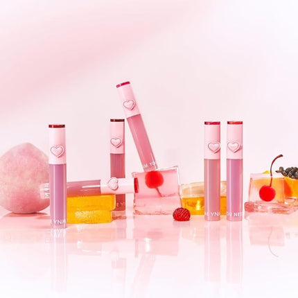YNM Heart Jelling Tint, PLUM JELLING, Silicone Lip Brush Included, K-Beauty, Non-Sticky, Moisturizing, Smudge-Proof, Korean Lip Tint, Long-Lasting, Vivid Color, 0.09 oz