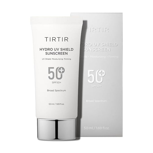 TIRTIR Hydro UV Shield Sunscreen | SPF 50+ Broad Spectrum UVA UVB Korean No White Cast Face Sunblock, 1.69 Fl Oz