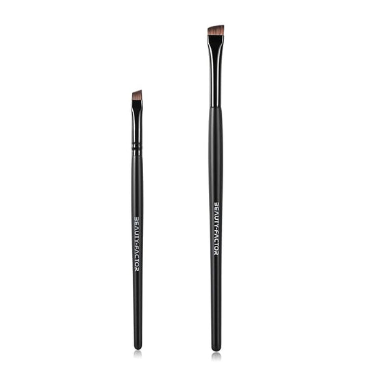 Fine Angled Eyeliner Brush Set - Ultra thin Eye Liner & Eyebrow Brush - Precision Point Eye Brow Makeup Brushes Sets for Smooth Gel, Cream, and Liquid Eyeliner