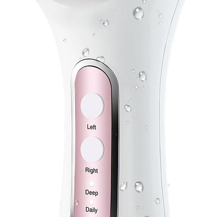 Electric Facial Cleansing Brush, 2-Way Rotating Face Scrubber for Daily & Deep Cleaning, 3 Modes, 5 Brush Heads, Rechargeable, IPX7 Waterproof for All Skin Types