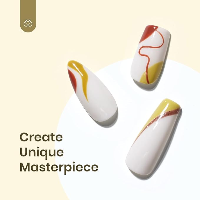 Beetles Fall Gel Nail Polish Set - 6 PCS Brown Green Glitter Holiday Gel Polish Kit Yellow Green Nail Art Soak Off UV Nail Gel Polish DIY Manicure Kits