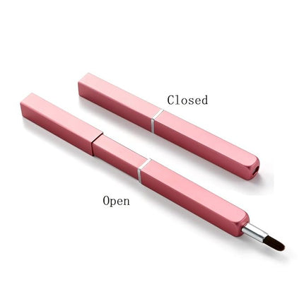 Exquisite Professional Lip Brush Applicators-Retractable Lipstick Brushes- Lipstick Gloss Makeup Brush Tool For Women and Girls (Pink)
