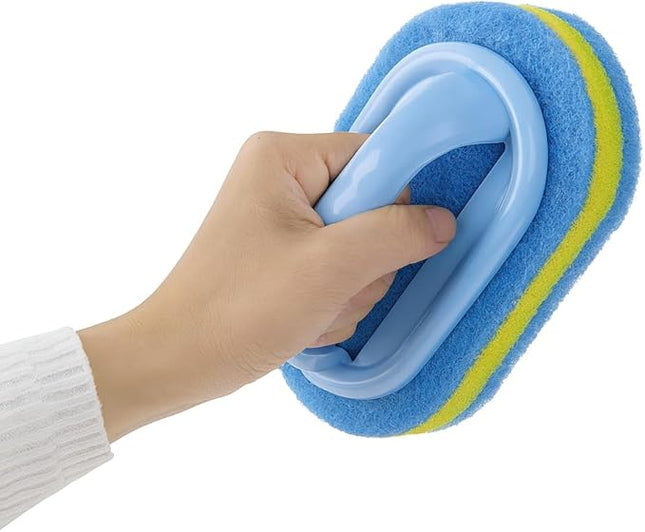 Cleaning Brush for Bathroom Kitchen Bathtub Toilet Cleaner All Purpose Shower Sponge Scrubbing Brush with Ergonomic Handle
