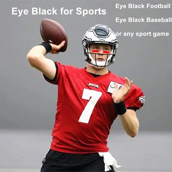 Mysense Red Face Body Paint Stick, Eye Black Stick for Sports Football Baseball Softball, Red Lipstick Facepaint Pen for Halloween SFX Cosplay Devil Makeup