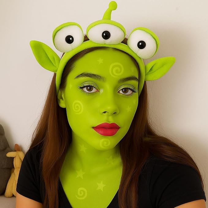 Go Ho Ogre Green Face Paint Stick,Water Based Washable Face Body Paint,Non-toxic Full-coverage Cream Ogre Green Body Paint for Halloween Costume Cosplay SFX Alien Makeup