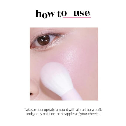 ETUDE Heart Pop Blush, Frosty Pink Cheek Color, Natural Glow & Glossy Finish, Lightweight Formula, Compact 0.2 oz – Frosty Petal