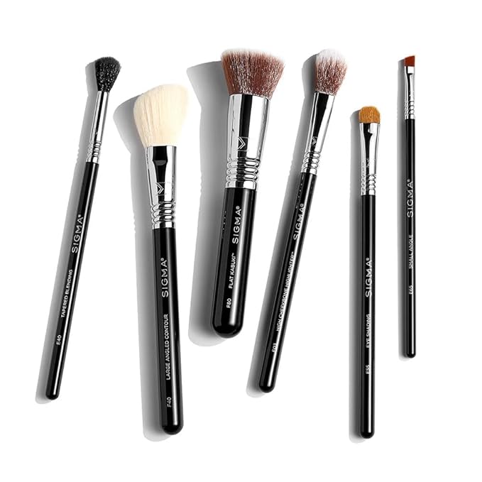Sigma Beauty Professional E55 Eye Shading Brush – Eye Makeup Brush for Even Base Application - Soft, Dense Eyeshadow Makeup Brush for Primer, Cream Eyeshadow or Powder Eyeshadow (1 Brush)