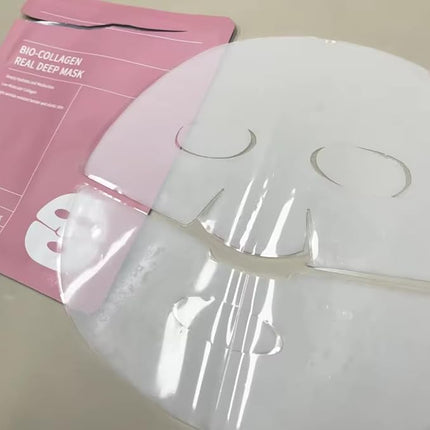 Brandroid Skin Clearing Collagen Face Mask - Deep Cleaing Facial Mask for Wrinkles & Elasticity, Anti-Aging Korean Skincare, Pimple cleansing Sleeping Mask with Hyaluronic Acid & Peptides, 4-Pack