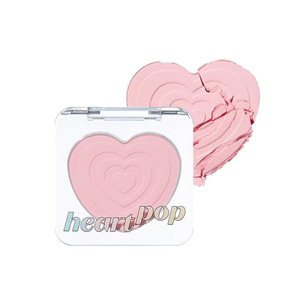 ETUDE Heart Pop Duo Blush, Strawberry Pink Cheek Colors, Soft Glow & Glossy Finish, Layering Formula, Compact 0.2 oz – Strawberry Mochi