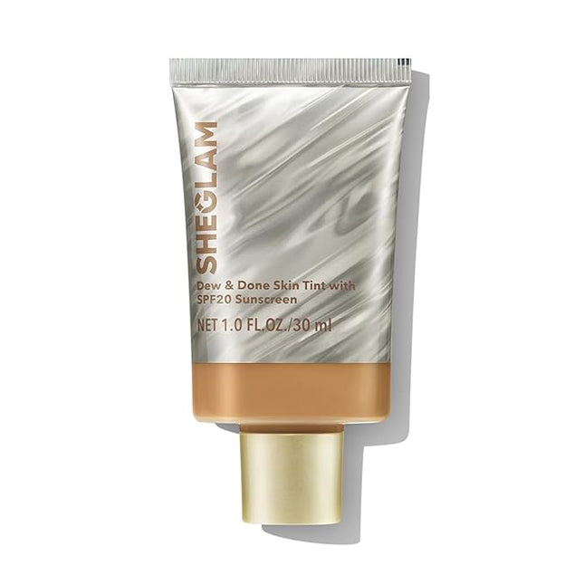 SHEGLAM Dew & Done Skin Tint with SPF20 Light-medium Coverage Foundation Evens Skin Tone-Golden