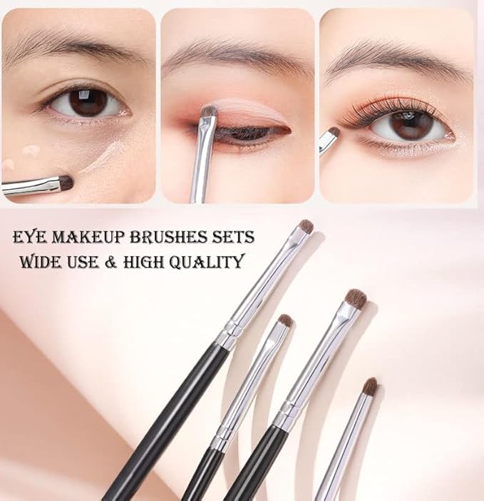 Mini Smudge Brush for Eyeliner,Eyeshadow Brushes,Eyeliner Brush for Powder Gel Cream Liquid Concealer, Eye liner Blending, Highlighting brush,Concealer Brush,Eye Makeup Brush Set