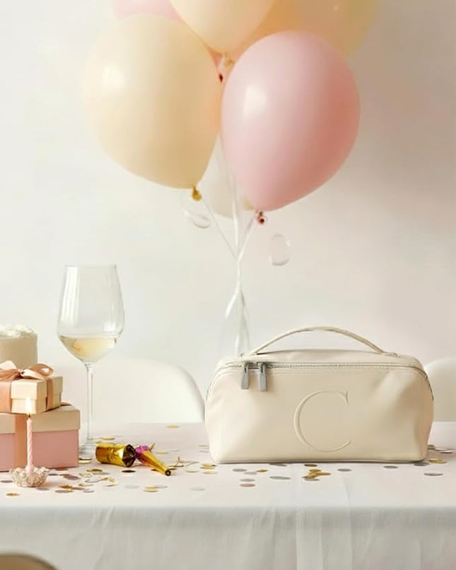 EACHY Travel Makeup Bag,Large Capacity Cosmetic Bags for Women,Waterproof Portable Pouch Open Flat Toiletry Bag Pattern Makeup Bag