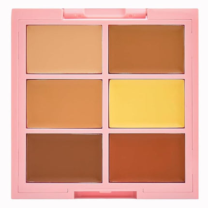 KimChiChic Beauty Undercover Hoe Corrector Palette - Full Coverage Concealer, Creamy, Long Wearing, Hides Dark Circles & Blemishes Cruelty Free, Golden Tan 0.25oz