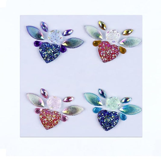 Facial Jewels Stickers, Makeup Accessories, Reusable Rhinestone Gems for Face Decoration, Stage Makeup, Party Glam (Face Gems(025))