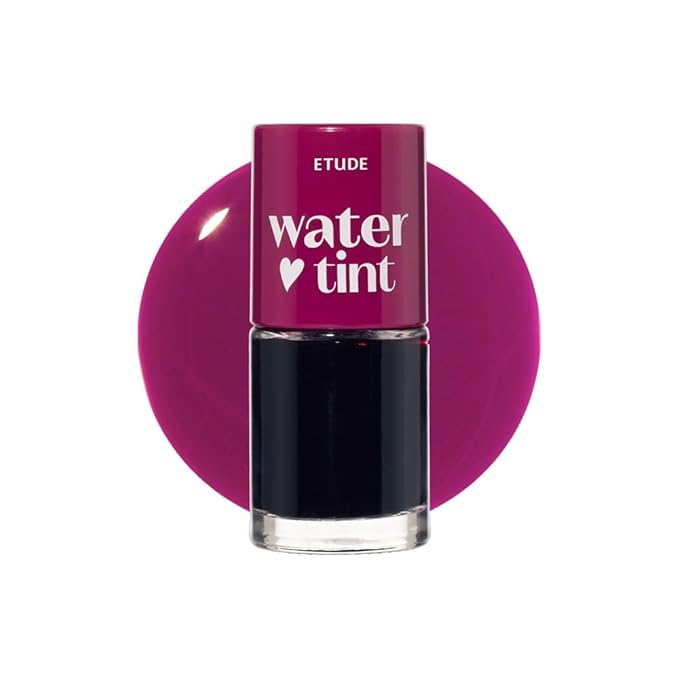 ETUDE Dear Darling Water Tint - Prune Ade (9g) | Vivid Color Lip Stain with Moisturizing Weightless & Non-sticky Finish Lip Stain | Smudge-proof Lip Tint | Korean Makeup, Kbeauty