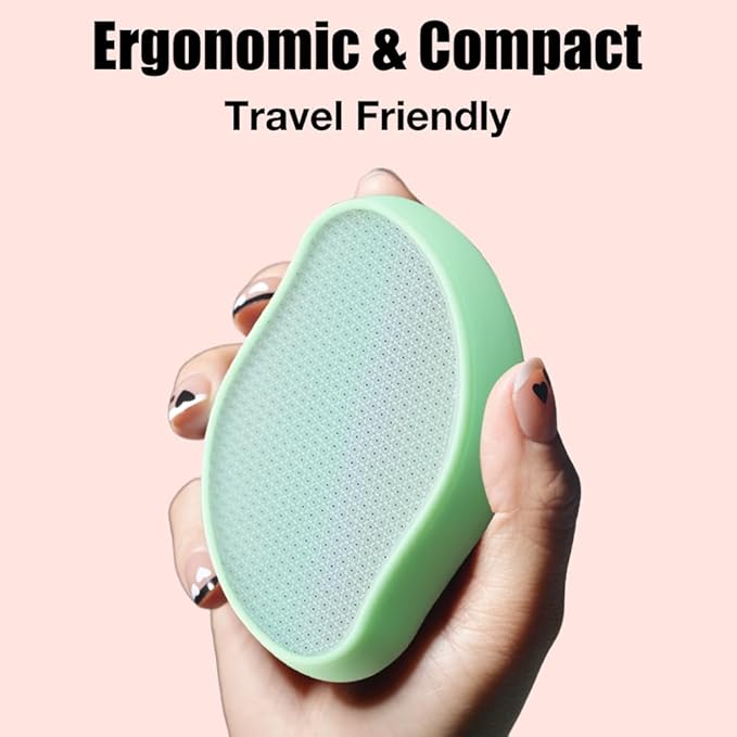 Premium Crystal Hair Eraser,Painless Exfoliation Hair Removal Epilator,Nano Glass Hair Remover for Women,Natural Gentle and Efficient Shaver Trimmer on Leg Arm(Grass Green)