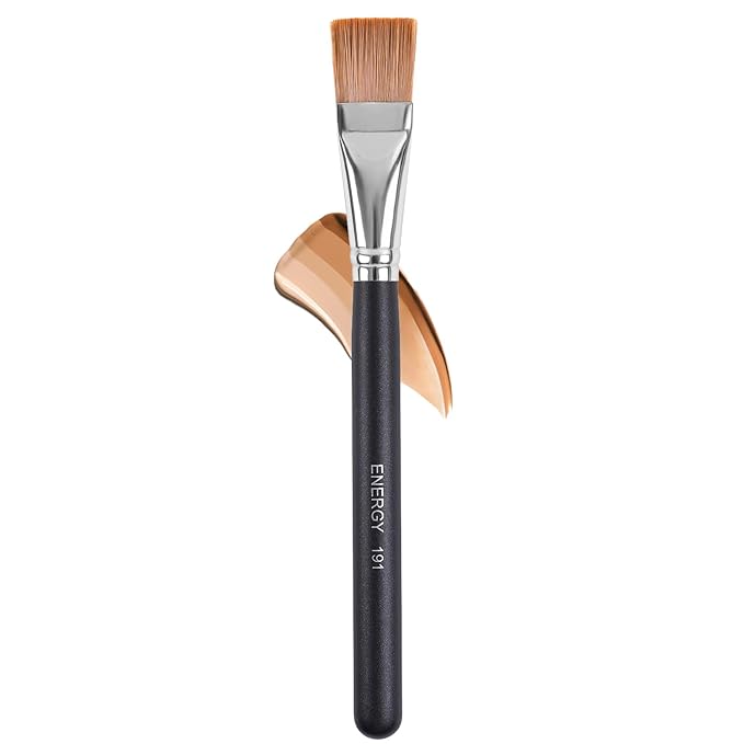 ENERGY Square Foundation Brush Professional Flat Facial Mask Brush for Blending Liquid Cream Foundation Emulsion Cosmetics Vegan Face Makeup Brush