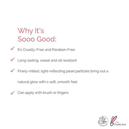 Elizabeth Mott Show Me Your Glow 2-in-1 Powder Highlighter Makeup and Shimmer Eye Shadow - Natural Face Glow Makeup, Cruelty-Free and Paraben-Free - Illuminating Champagne Highlighter (10g)