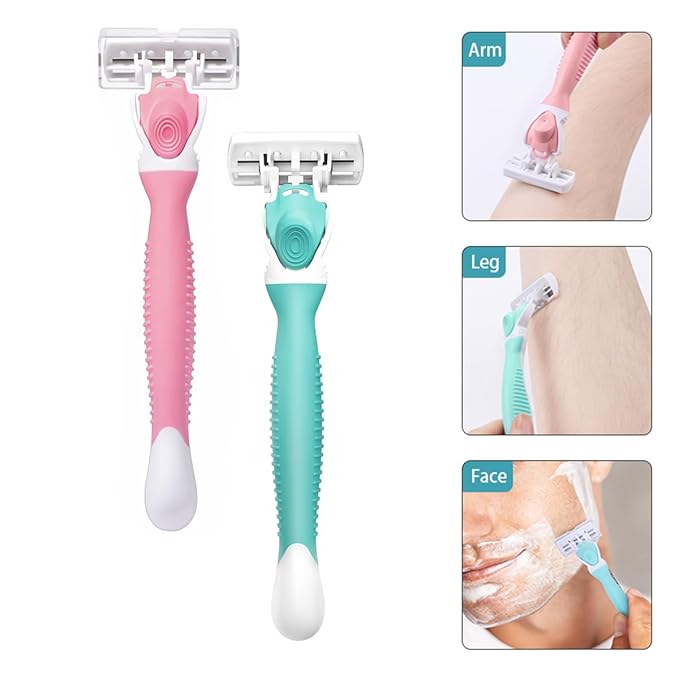 Razors for Women Sensitive Skin，6 blade Lady Shaving Razor for Women, Women’s razors for Shaving Including 1 Travel Razors for Women with 19 Blade Refills