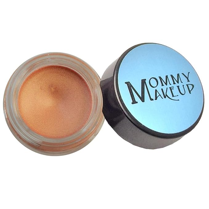 Mommy Makeup Any Wear Creme Eyeshadow - Waterproof, Crease-Proof, Long Lasting, High Pigment, Oil-free - Cream to Powder for Eyes, Cheeks & Lips (Golden Apricot)