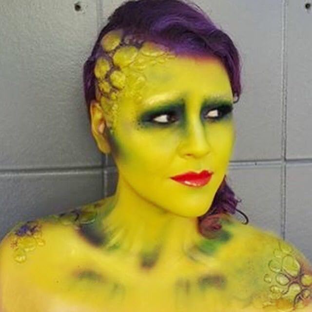 Go Ho Yellow Face Body Paint(2.1 oz),Yellow Makeup Water Based Face Paint and Body Paint for Airbrush Makeup, Special FX, Cosplay, and Halloween Make up