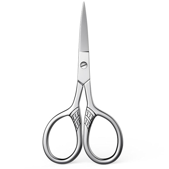 Professional Grooming Scissors for Hair, Eyelashes, Nose, Eyebrow Trimming, Mustache - AsonTao