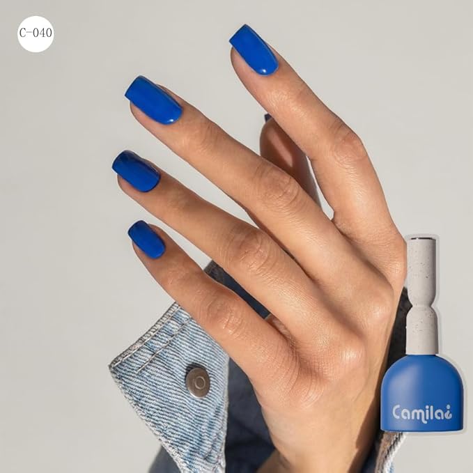 CAMILA ¿ 6pcs 15ml Gel Polish Set Navy Blue Gel Nail Polish Kit Soak Off Gel Polish Manicure Salon For Women F Set