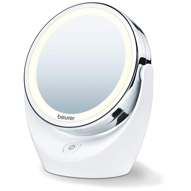 Beurer 5x Magnifying Double-Sided Cosmetic Vanity Makeup Mirror Illuminated | LED Lights | 360° Degree Swivel Rotation| Cordless | BS49