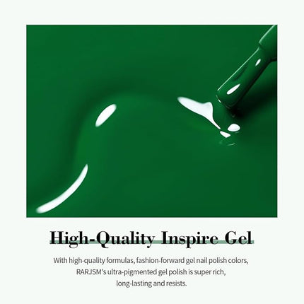 RARJSM Emerald Green Gel Nail Polish Emerald Gel Polish 1PCS 15ML Green GelNailPolish Soak off U V LED Curing Required Nail Art Manicure Salon DIY at Home GelNail Design