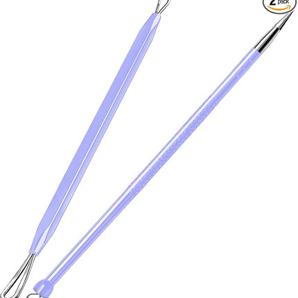 Teenitor Pimple Extractor Acne Treatment Tool Blackhead Comedone Removal 2-in-1 Popper Tool for Face Blackhead Extractor Tool Purple