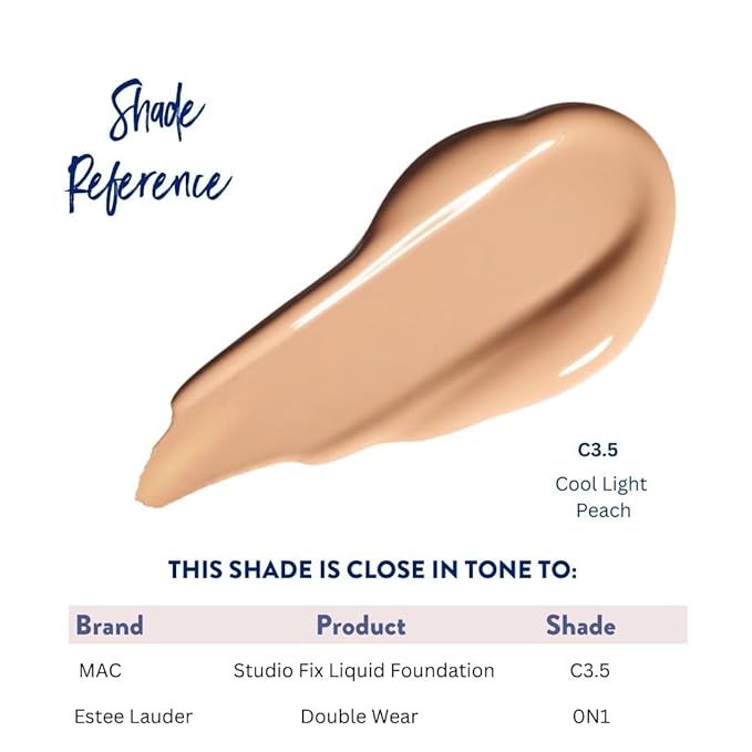 Best Bronze Bombshell Body Makeup - Tattoo Cover Up Makeup & Body Foundation Waterproof - Tattoo Concealer Waterproof for Scars, Varicose Veins Cover Up & Leg Foundation (C3.5 Light Peach)